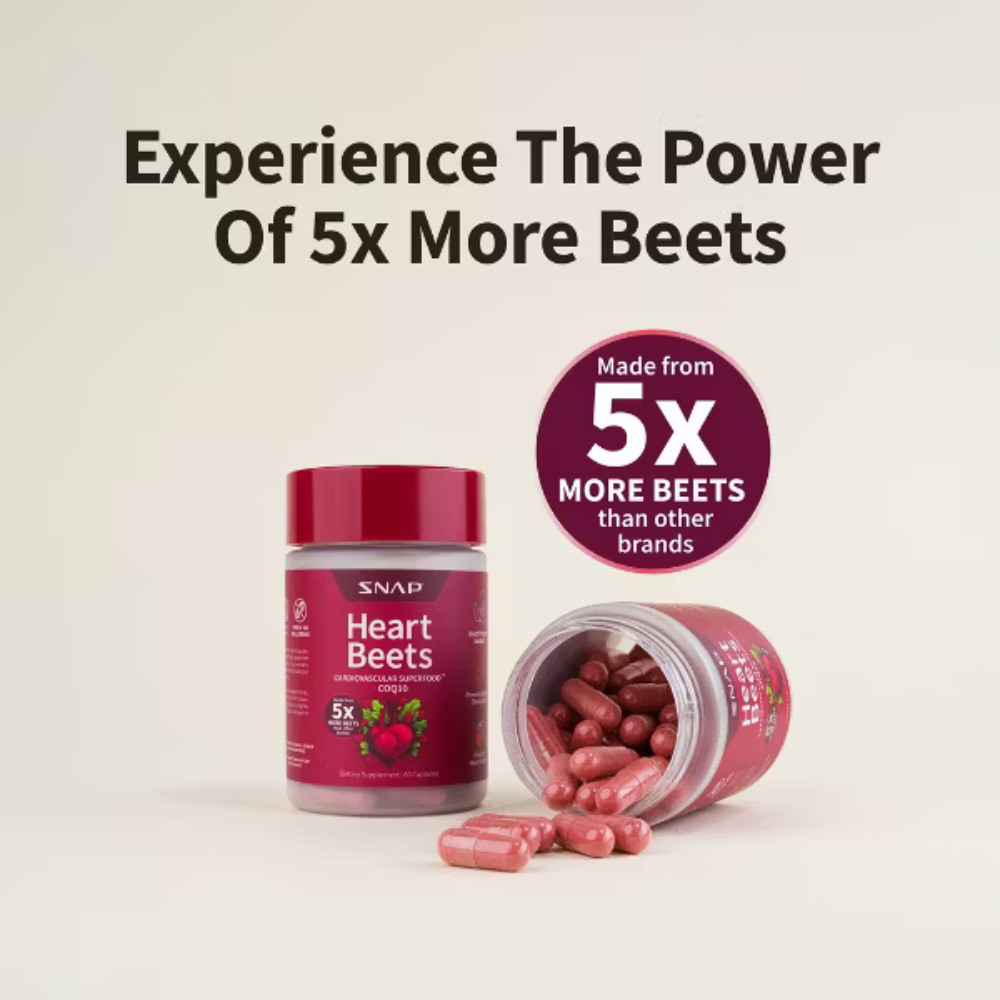 Snap Supplements HEART BEETS 60 Capsules