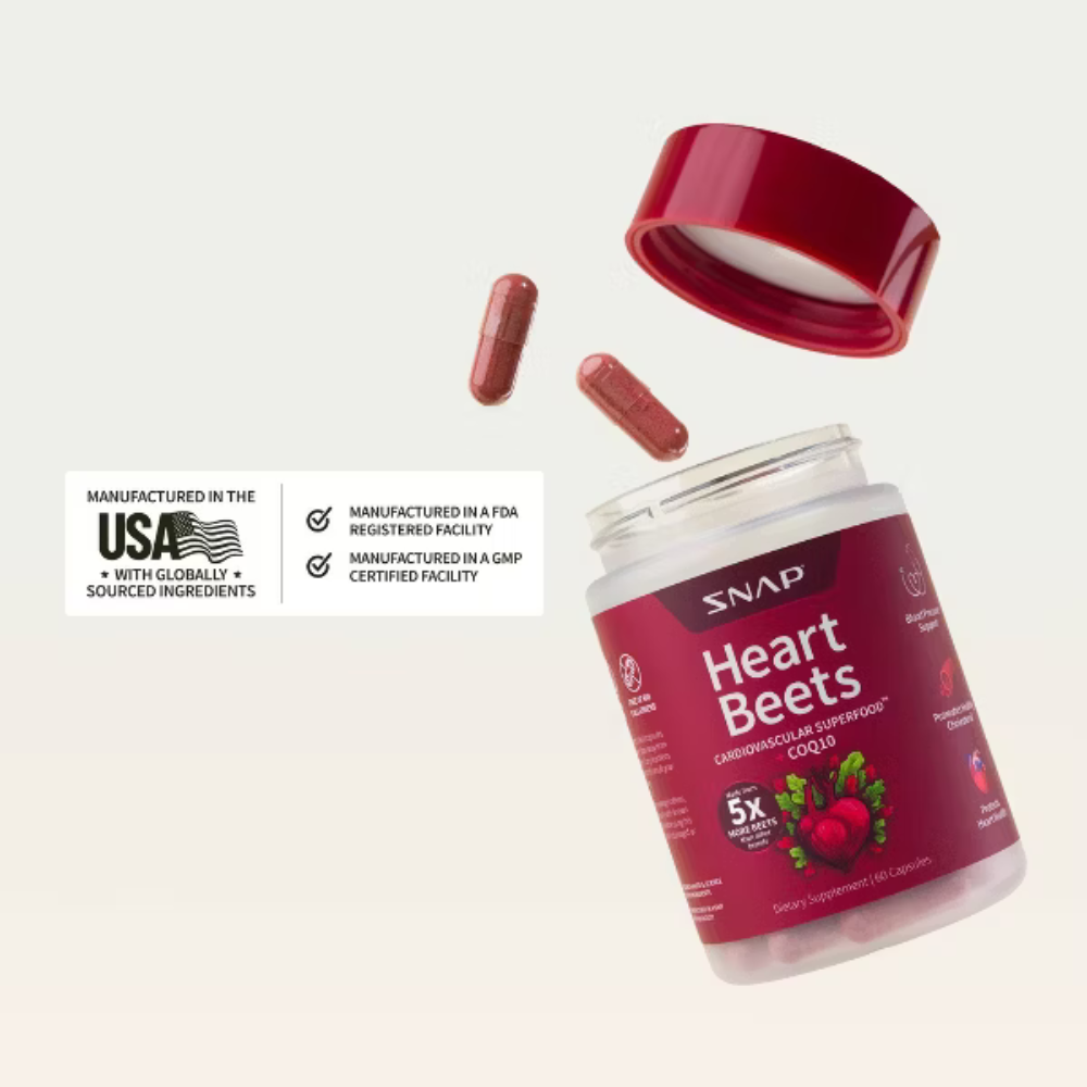 Snap Supplements HEART BEETS 60 Capsules