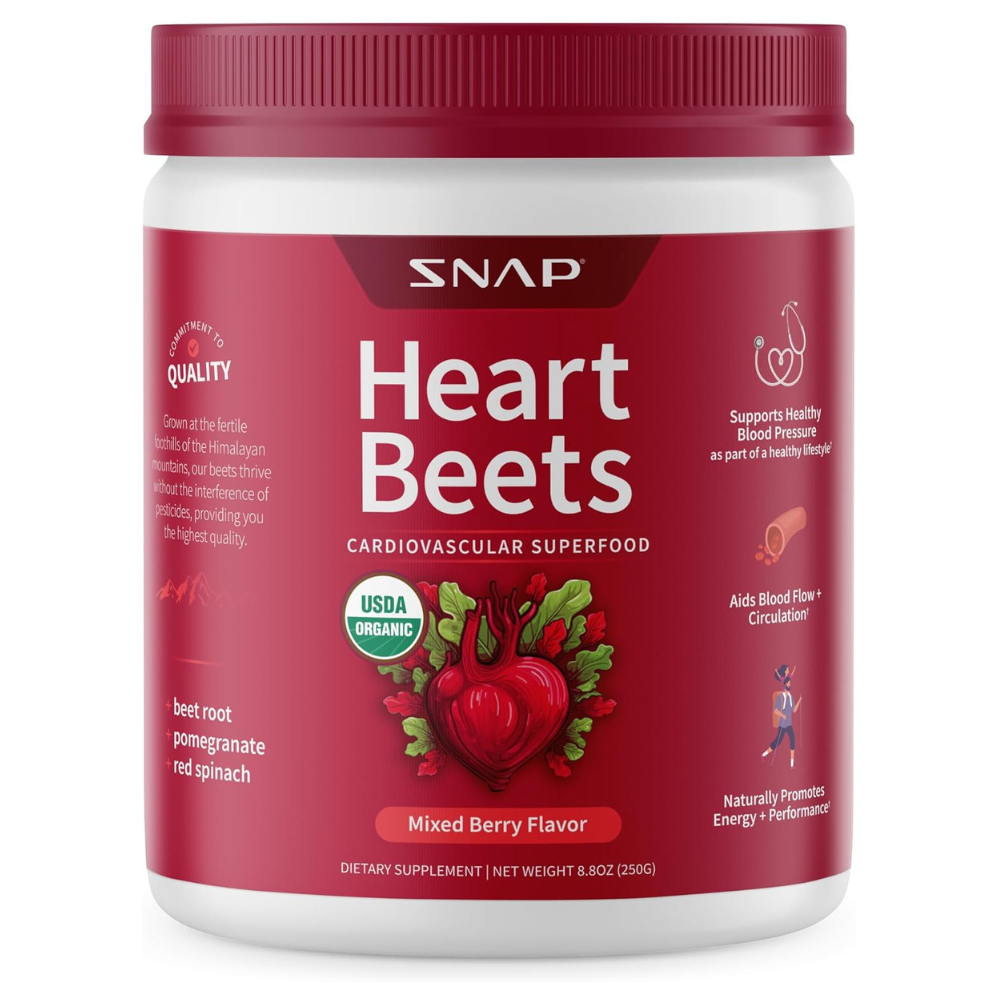 Snap Supplements Heart Beets Powder 8.8 Ounce