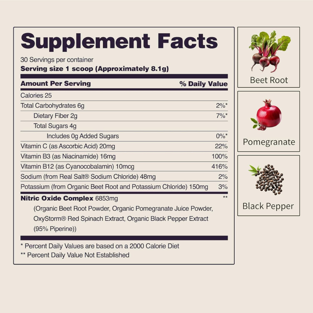Snap Supplements Heart Beets Powder 8.8 Ounce
