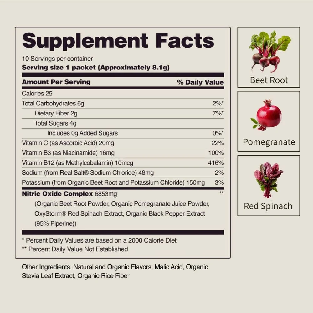 Snap Supplements Heart Beets Stick 10 Count