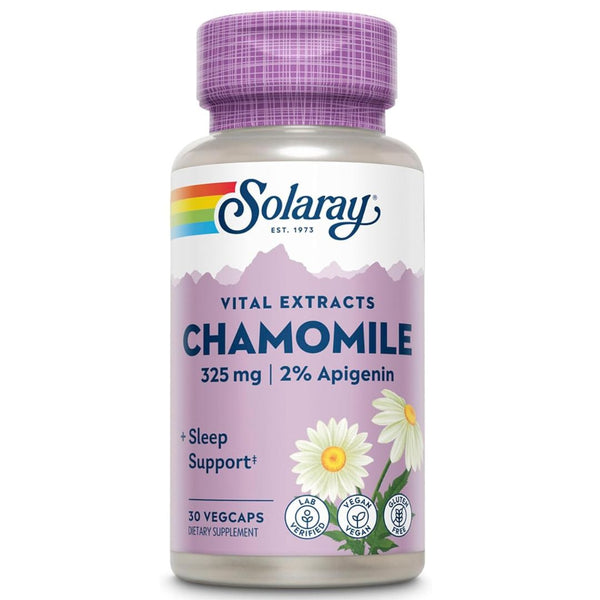 Solaray Chamomile – 325 mg Sleep Support  - 100 mg -30 VegCaps