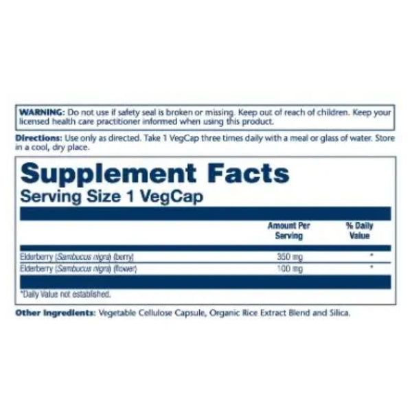 Solaray Elderberry - 450 mg - 100 VegCaps