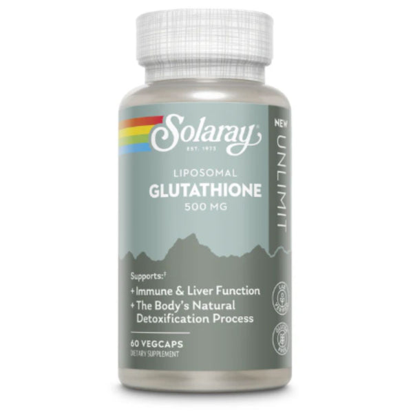 Solaray Glutathione – Liposomal Antioxidant Support for Liver, Immune &amp; Detox Health 500 mg 60 VegCaps