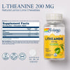 Solaray L-Theanine Lemon Lime - 200 mg - 30 Chewables