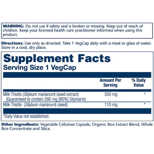 Solaray Milk Thistle - 350 mg - 30 VegCaps