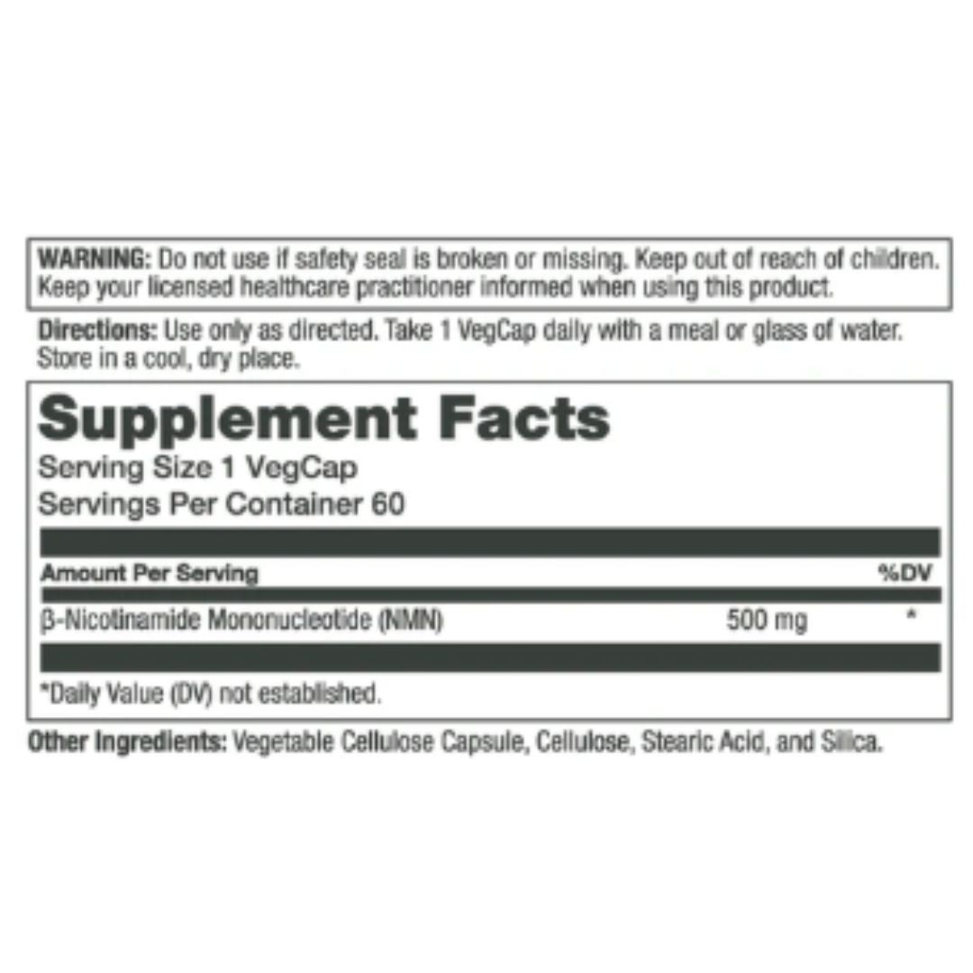 Solaray NMN – NAD+ Precursor for Cellular Energy Support 500 mg 60 VegCaps