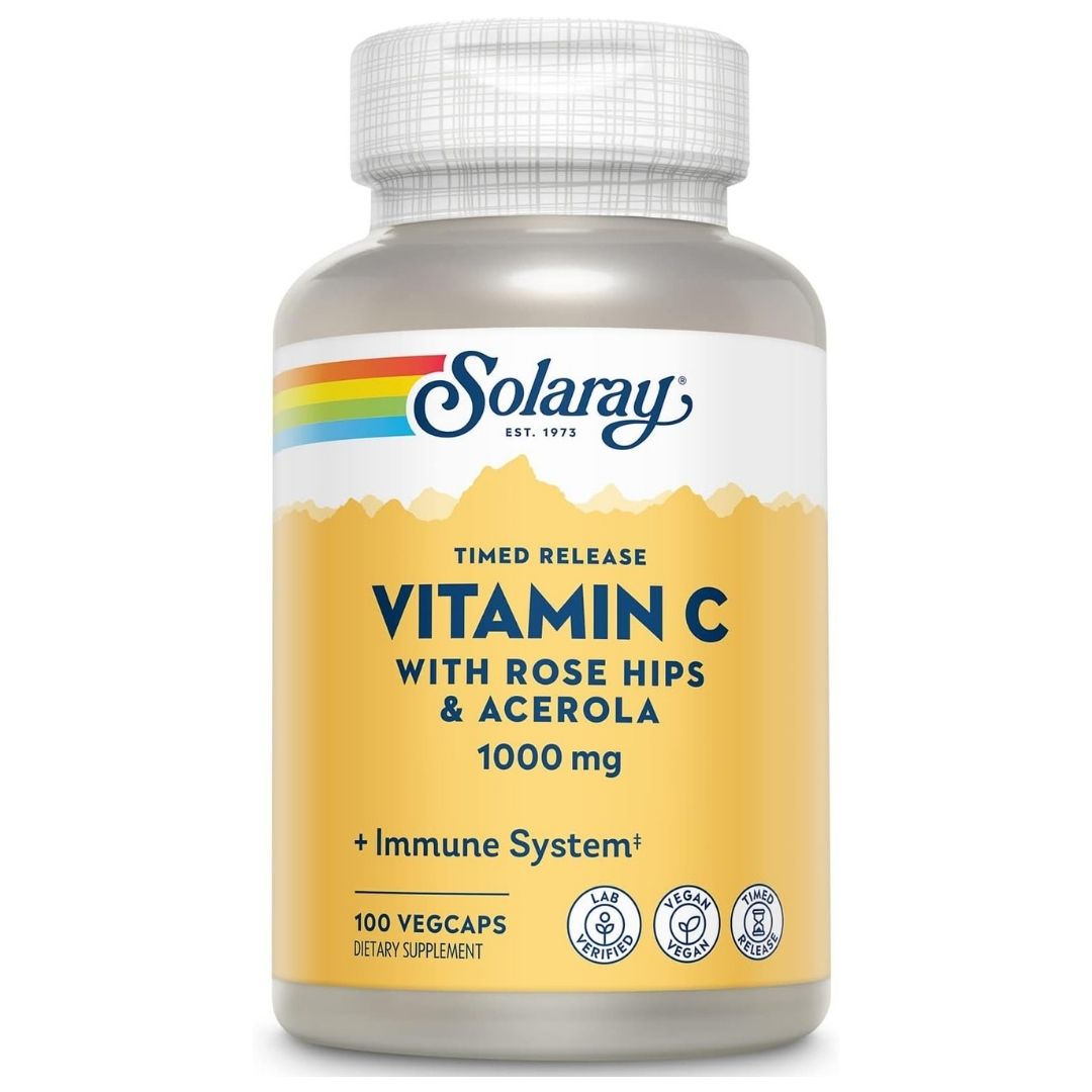 Solaray Vitamin C 1000mg Two Stage Timed Release 100 Caps