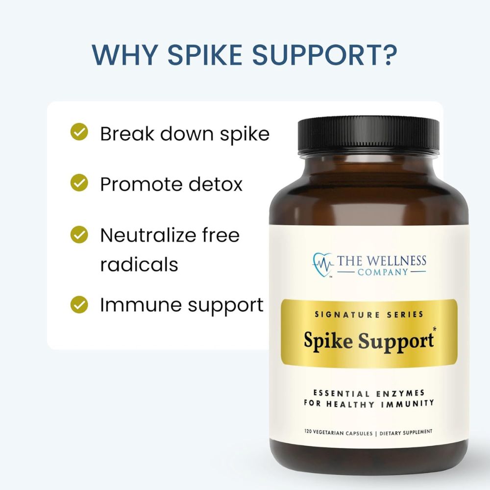 The Wellness Company Spike Support – Original Formula for Immune & Cellular Defense - 120 ct