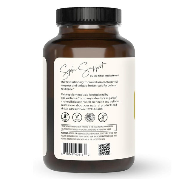 The Wellness Company Spike Support – Original Formula for Immune & Cellular Defense - 120 ct