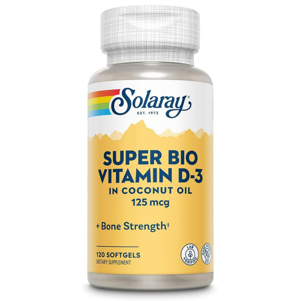 Solaray Super Bio Vitamin D-3 - 125 mcg -120 SoftGels