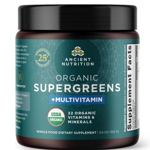 Ancient Nutrition Organic SuperGreens + Multivitamin - 3.6 oz
