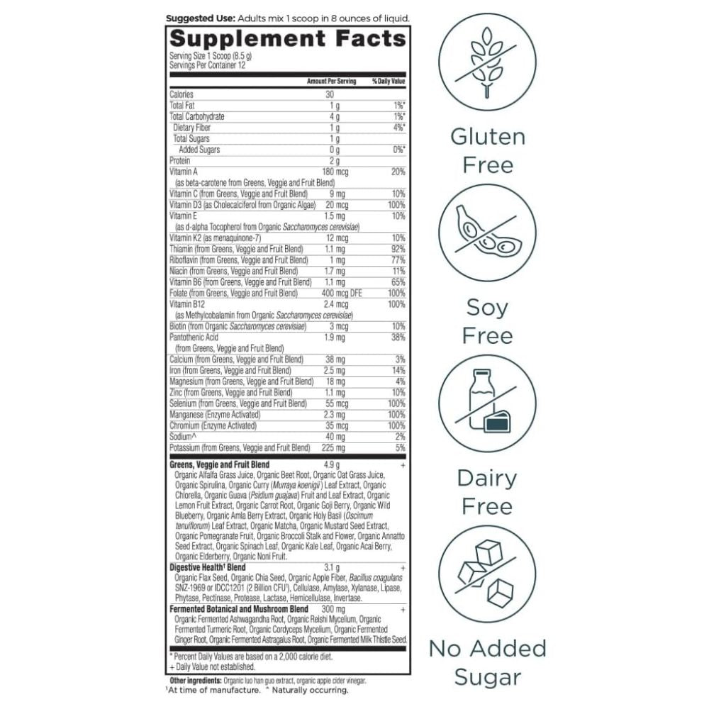 Ancient Nutrition Organic SuperGreens + Multivitamin - 3.6 oz
