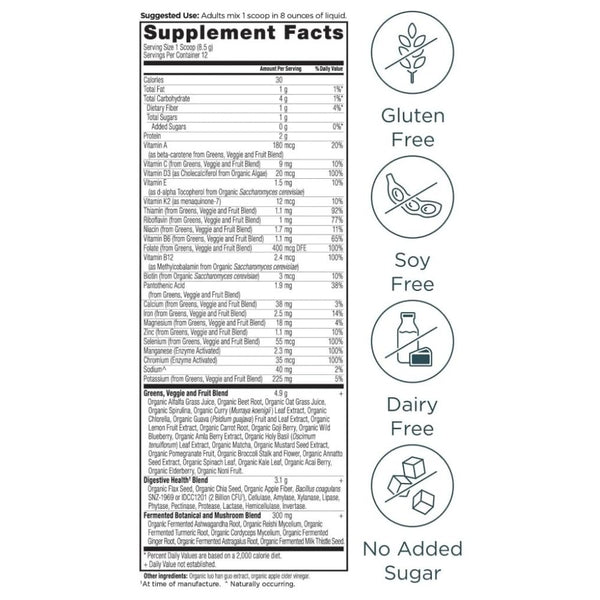 Ancient Nutrition Organic SuperGreens + Multivitamin - 3.6 oz