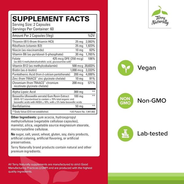 Terry Naturally Healthy Feet & Nerves – Support for Nerve Health (120 Capsules)