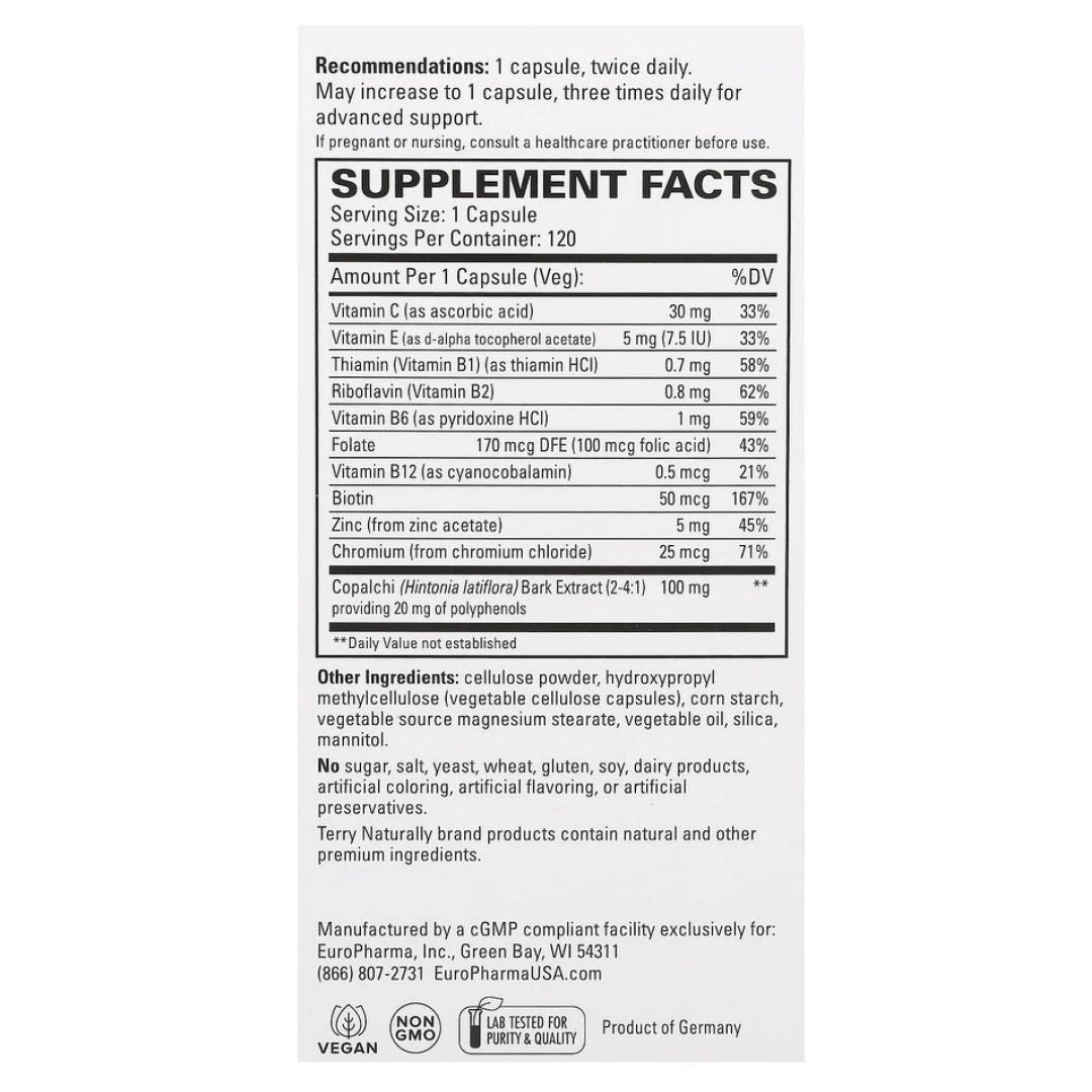 Terry Naturally Sucontral D Blood Sugar Balance (120 caps)