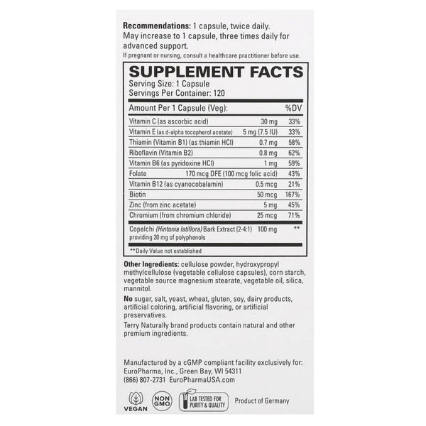 Terry Naturally Sucontral D Blood Sugar Balance (120 caps)