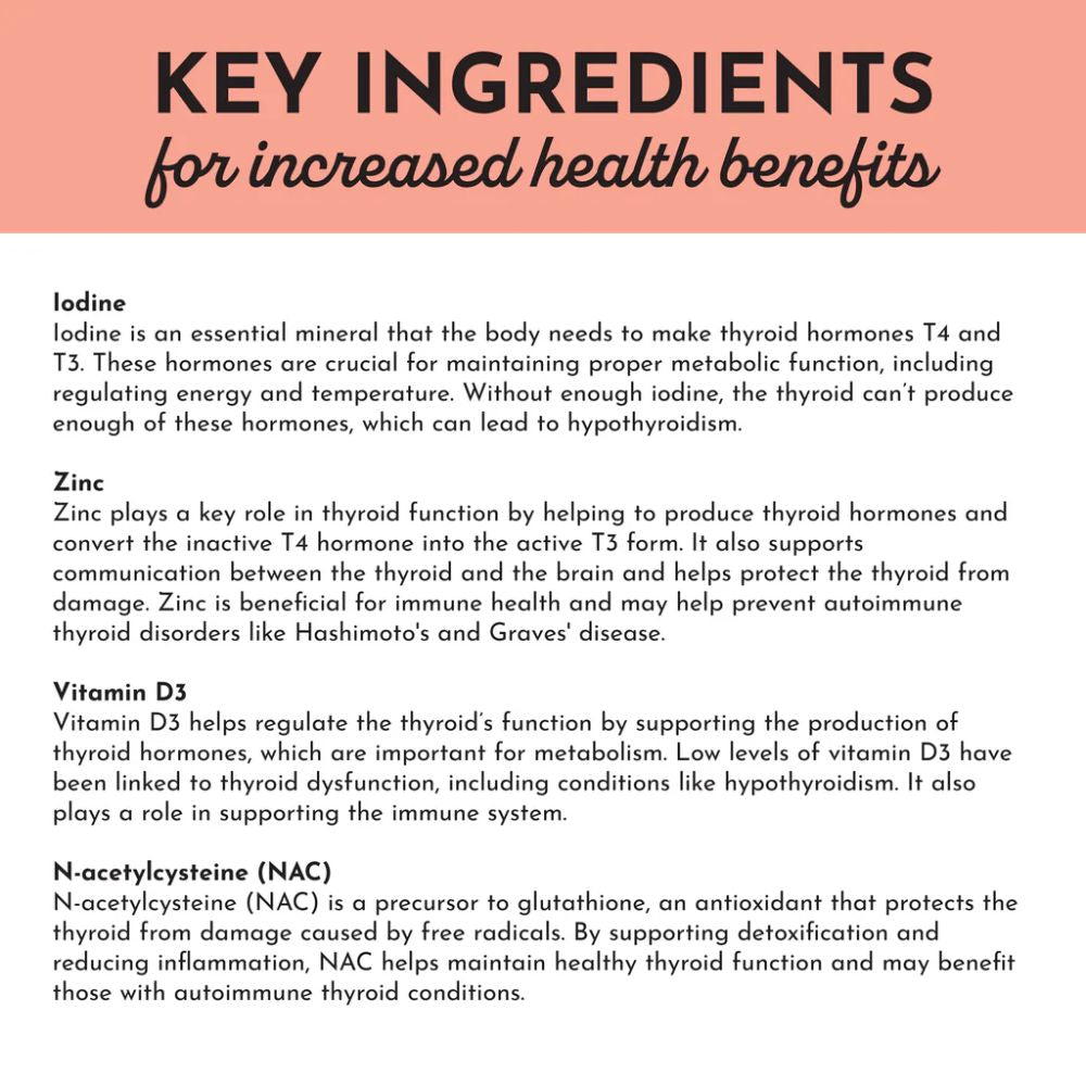 Just Ingredients Thyroid Support - 60 Capsules