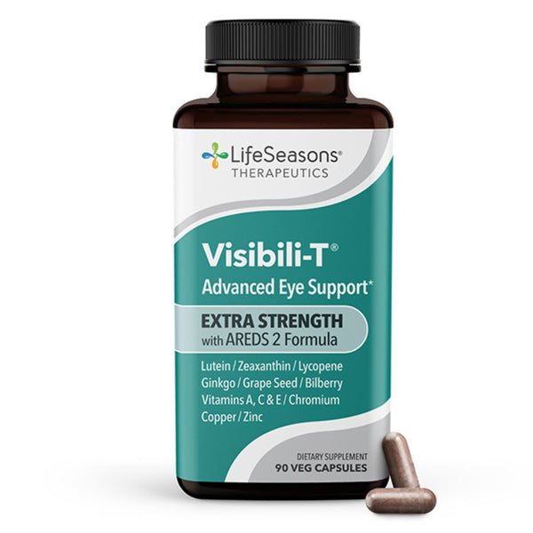 LifeSeasons Visibili-T Extra Strength – Full AREDS 2 Eye Health Complex - 120 VegCaps
