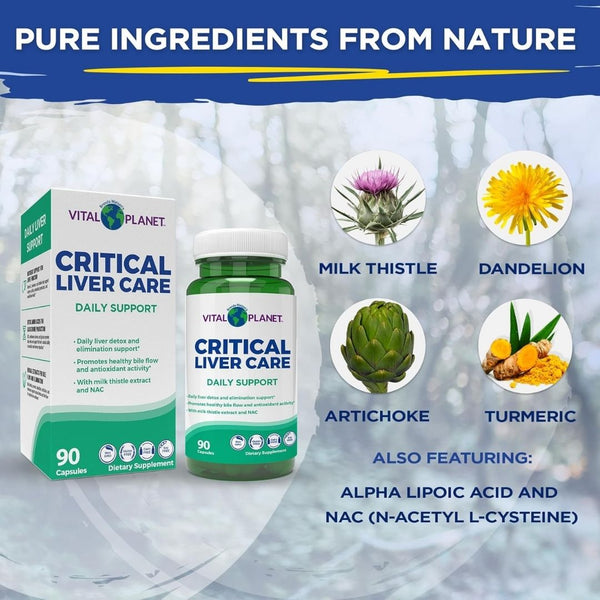 Vital Planet CRITICAL LIVER CARE Daily Liver Support 90 Caps