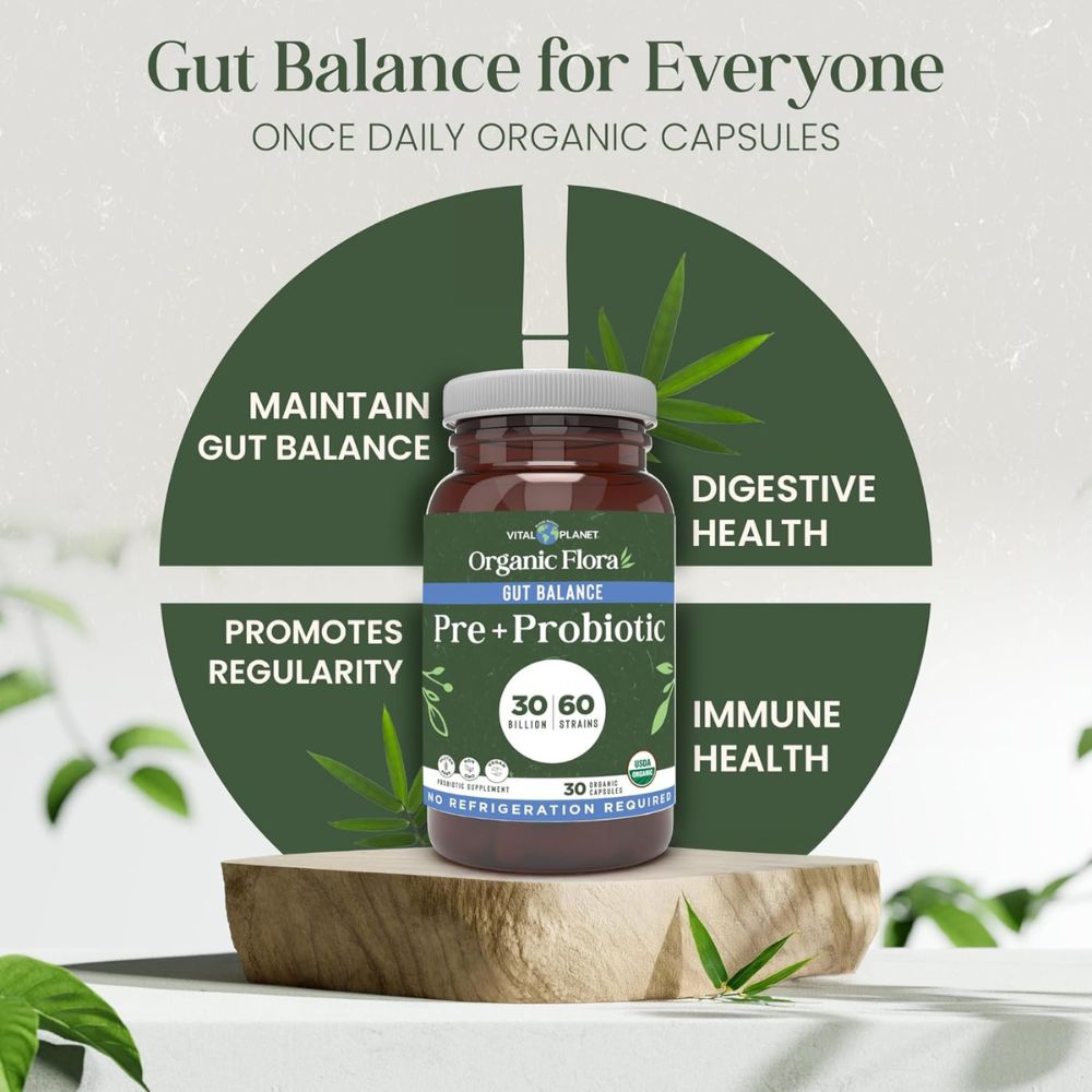 Vital Planet Organic Flora Gut Balance – 30 Capsules