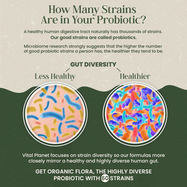 Vital Planet Organic Flora Probiotics for Men – 30 Capsules