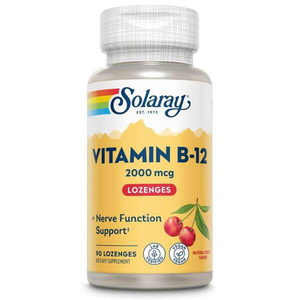 Solaray Vitamin B-12 - 2000 mcg - 90 Lozenges