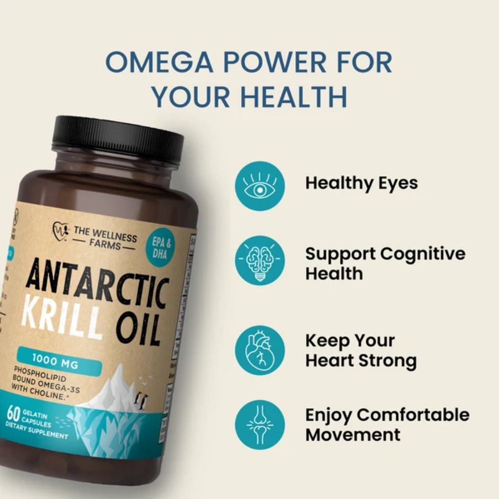The Wellness Company  Antarctic Krill Oil - 60 GelCaps