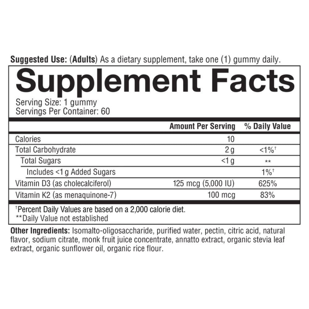 Youtheory Vitamin K2D3 60 Ct Gummy