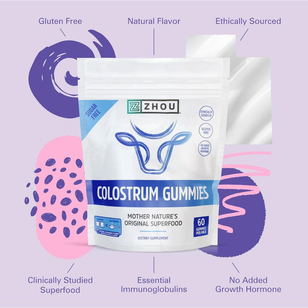 Zhou Colostrum Gummies  - 60 Gummies