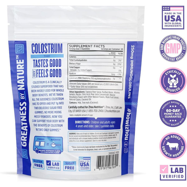 Zhou Colostrum Gummies  - 60 Gummies