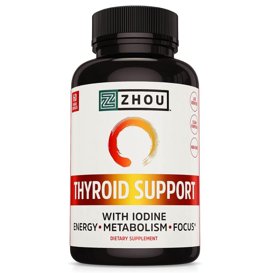 Zhou Thyroid Support w Iodine - 60 VegCaps