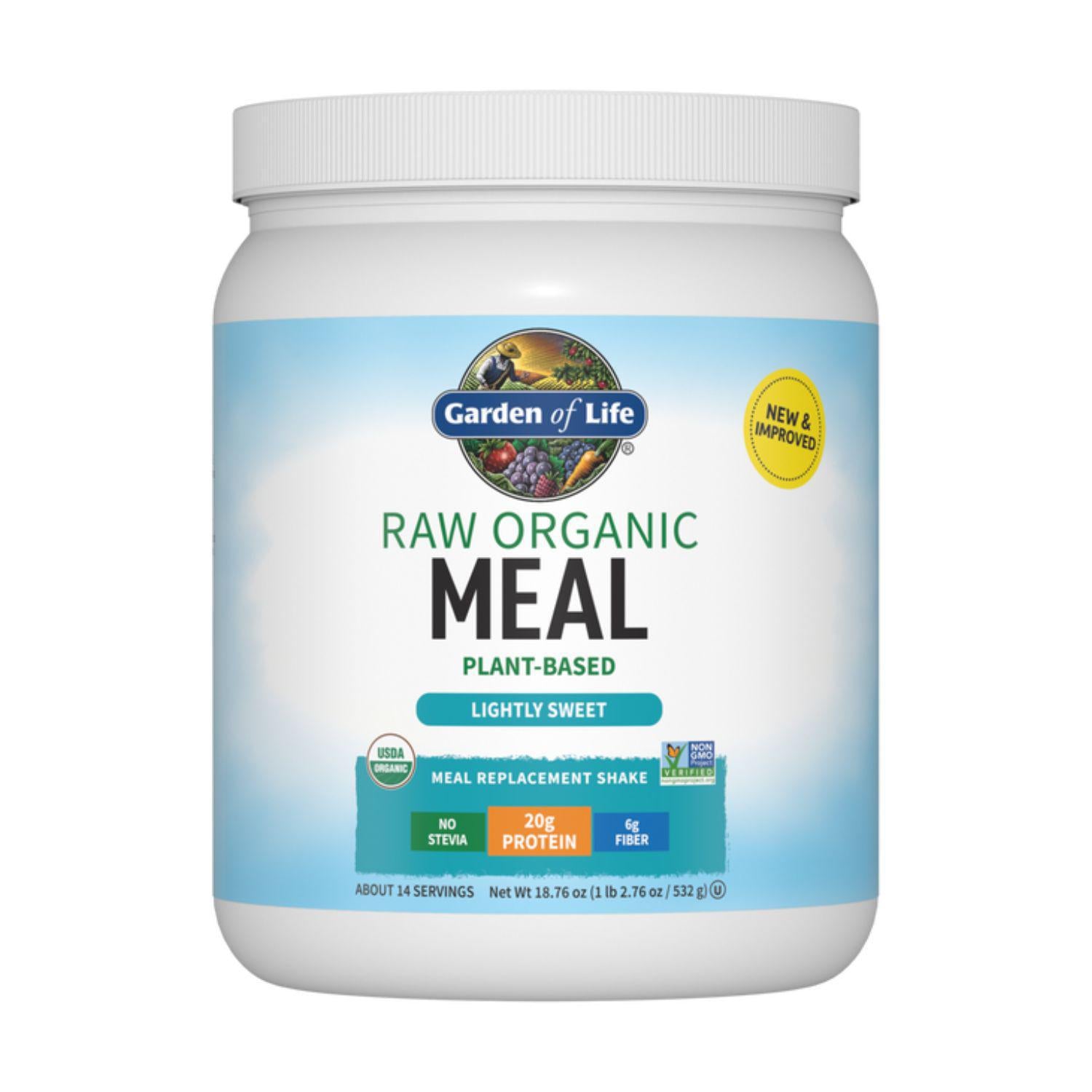 Raw Meal Replacement Powder, Lightly Sweet No Stevia 18.76 oz