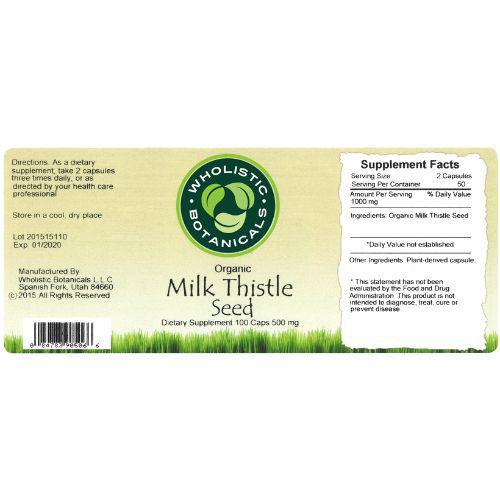 Milk Thistle Seed Capsule 100 ct