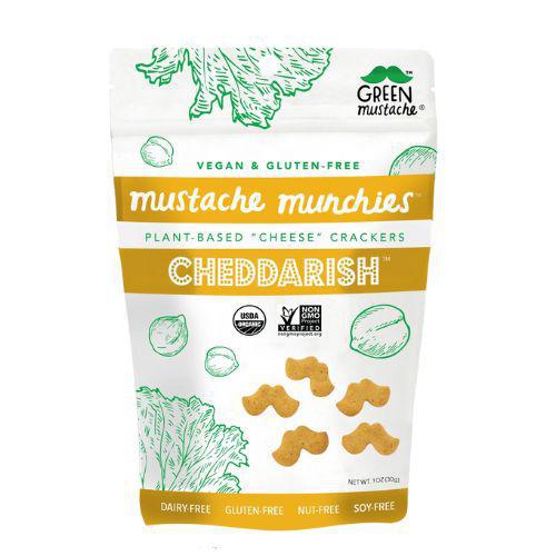 Green Mustache Munchies, Cheddarish 4 oz