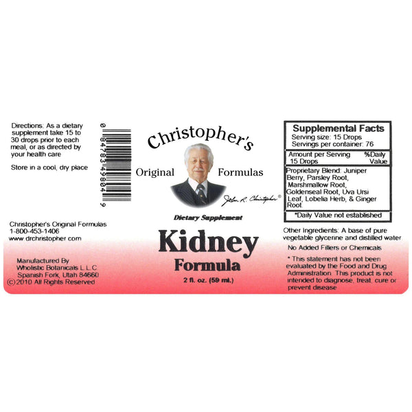Kidney Formula Extract - 2 oz