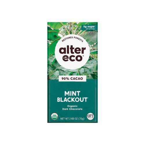 Alter Eco 90% Cacao Bar Mint Blackout 2.65 oz