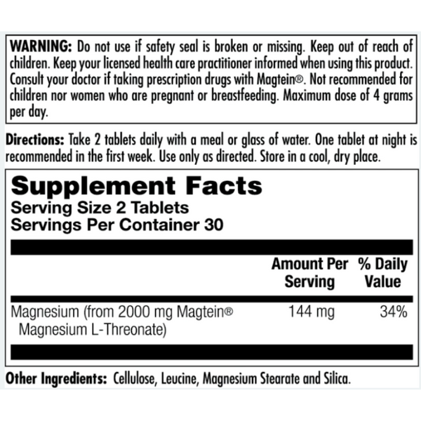 KAL Magnesium L-Threonate 144 mg 60 ct