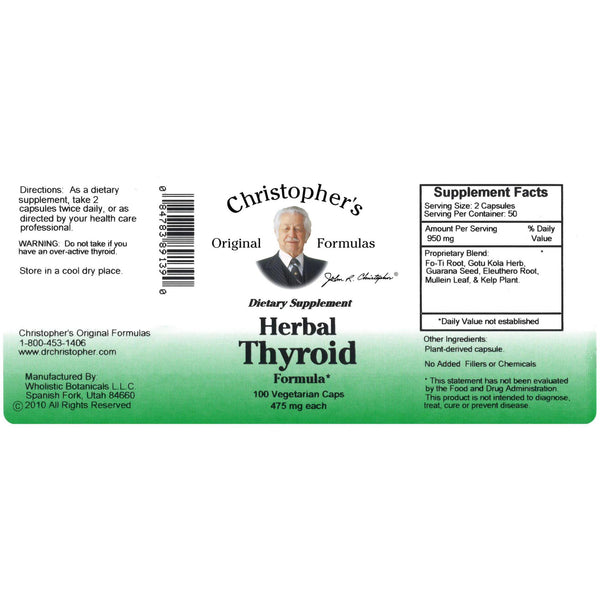 Herbal Thyroid Formula - 100 VegCap
