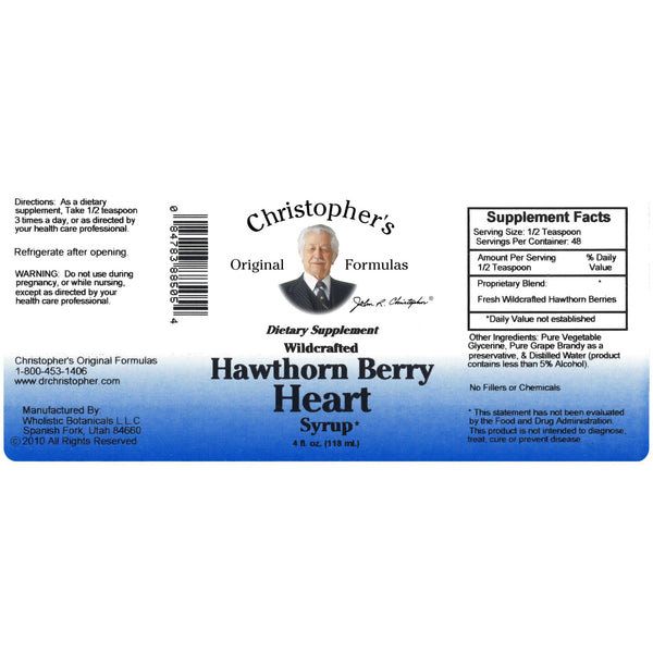 Hawthorn Berry Heart Syrup - 4 oz