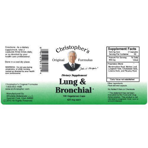 Lung & Bronchial Formula - 100 VegCap