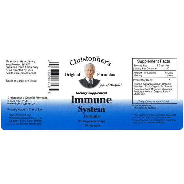 Immune System Formula Capsule 100 ct