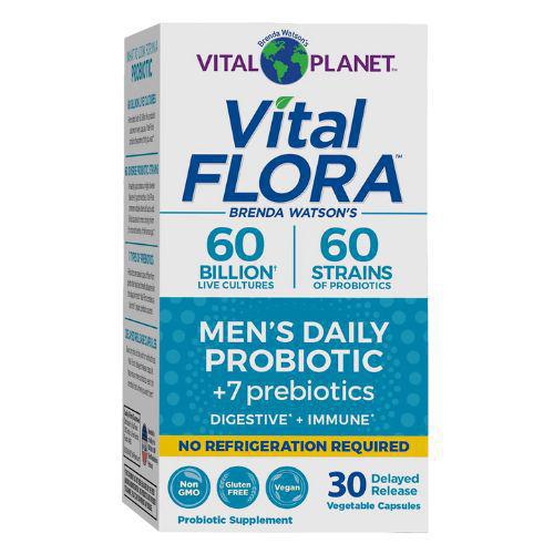 Vital Flora 60/60  Men's Daily Probiotic - 30 Delayed Release VegCaps