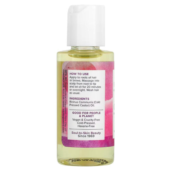 Heritage Store Castor Oil, Travel Size. Vegan and cruelty free.