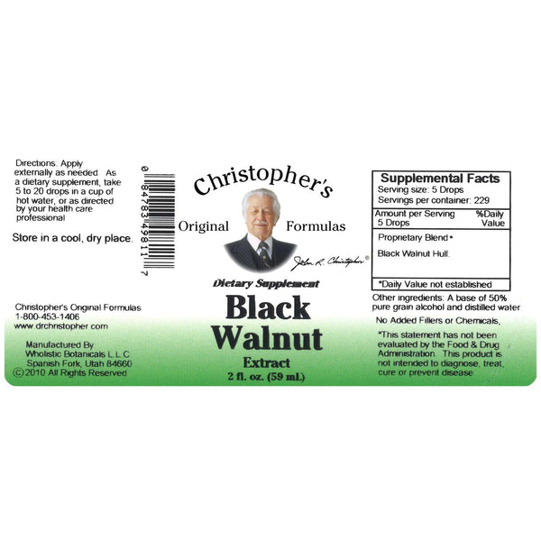 Black Walnut Hull Extract - 2 oz
