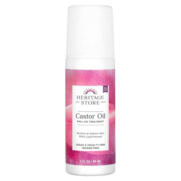 Heritage Store Castor Oil Roll on Treatment. 3 oz.