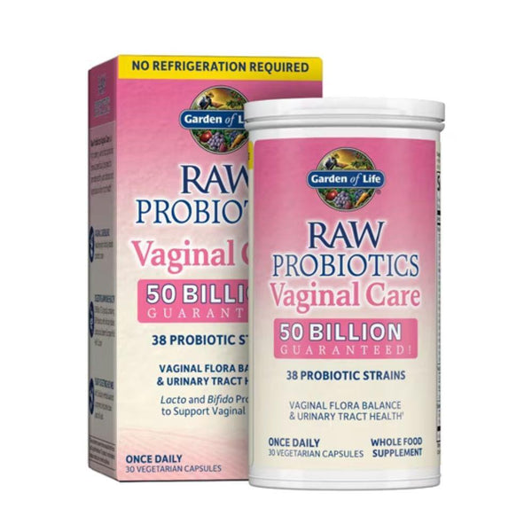 Raw Probiotics Women Vaginal Care - 50 Billion - 30 Capsules
