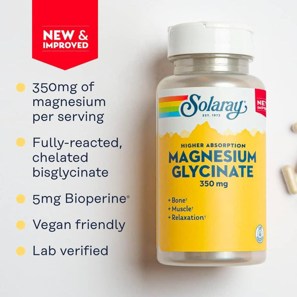 Solaray Magnesium Glycinate - 120 VegCaps