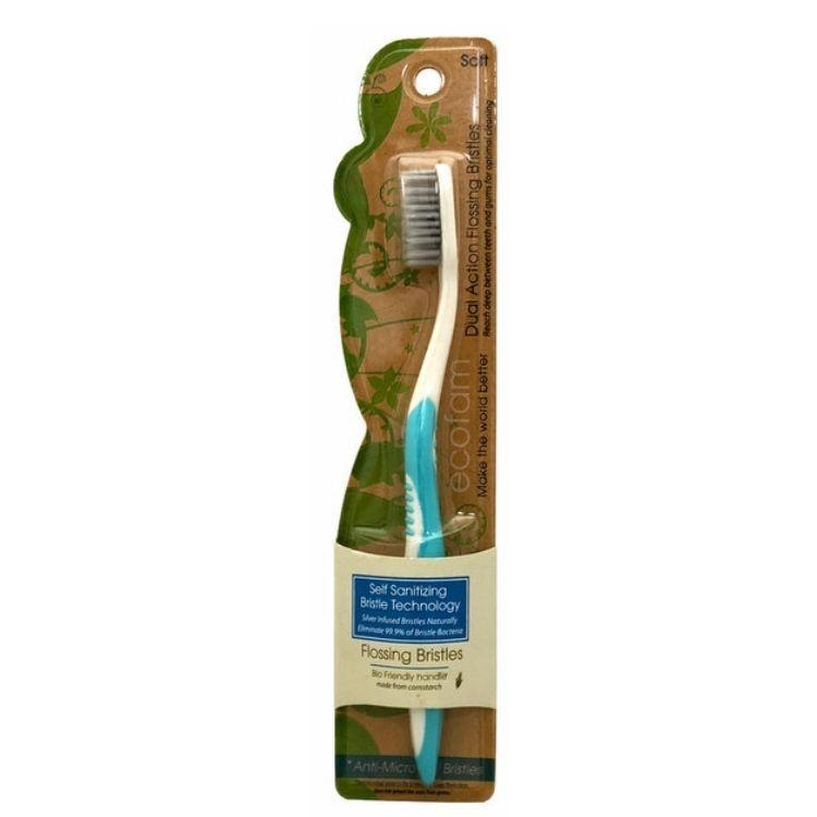 EcoFam Silver Infused Toothbrush with Anti-Microbial Bristles