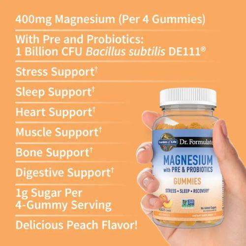 Dr. Formulated Magnesium Gummies Peach-60 ct